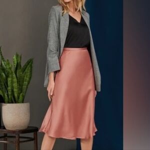 Rachel Zoe Pink Midi Slip Skirt 2